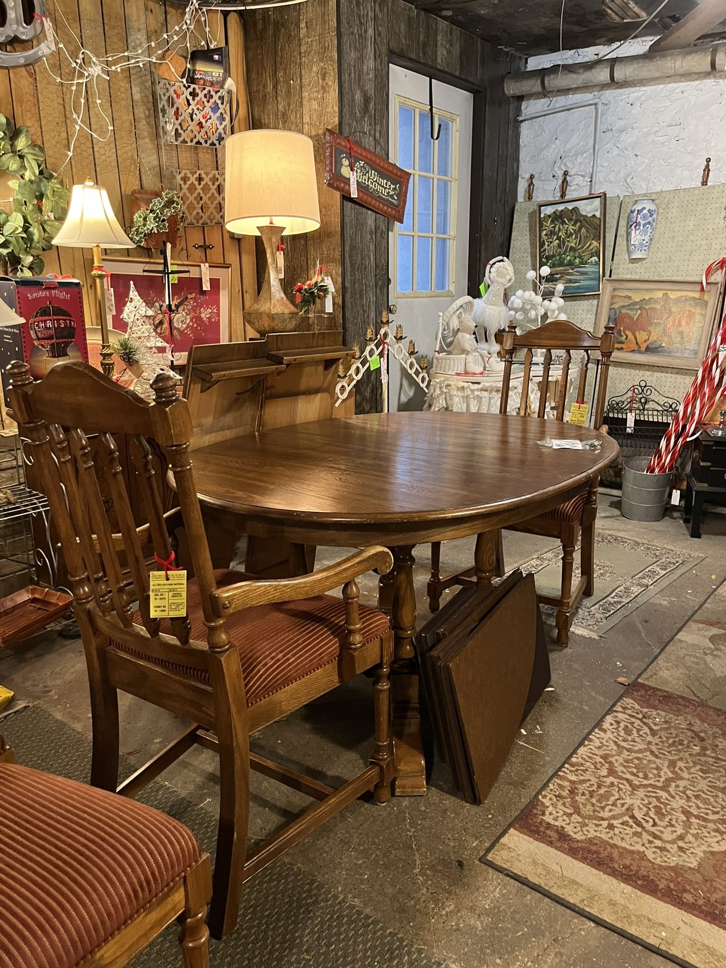 Oak Oval Table And 6 Chairs