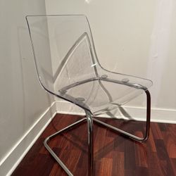Clear Acrylic Chair with Chrome Legs