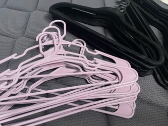Purple and black hangers