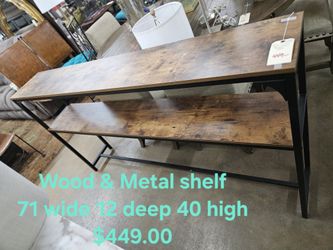 Industrial bookcase wood/ metalWe are located at 2811 East Bell road. Another Time Around Furniture.
