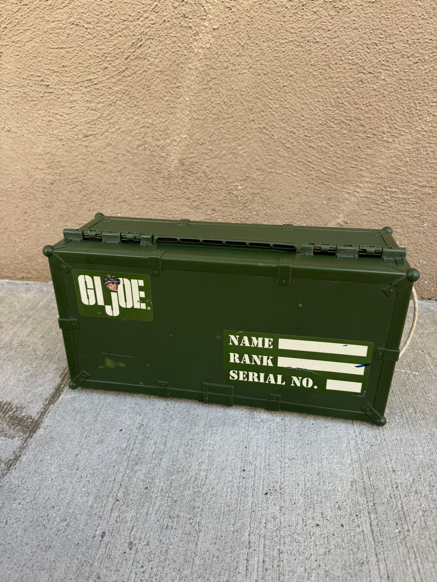Vintage 1997 Hasbro G.I. Joe Plastic Footlocker Case/Storage with Tray