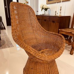 1960’s Vintage Boho Wicker Chair 