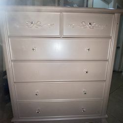 Pink Wood Dresser