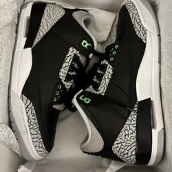 Men’s 10.5 Jordan 3 Mint Grey And Black
