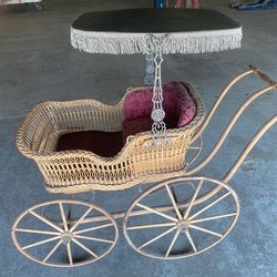 Antique 1872 Wicker Pram