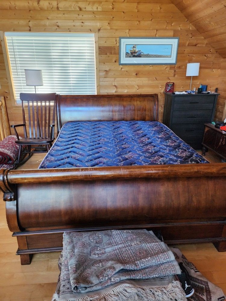 Sleigh Bed Frame Queen