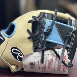 Rawlings HOH 11.5" PROR204-2XCB Black/Columbia Blue Pro I-Web Infield Glove NWT