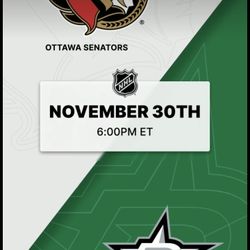 DALLAS STARS VS OTTAWA SENATORS 