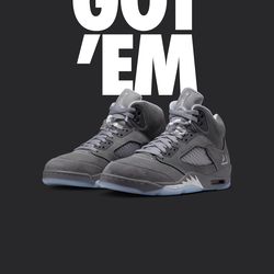Jordan 5 wolf grey