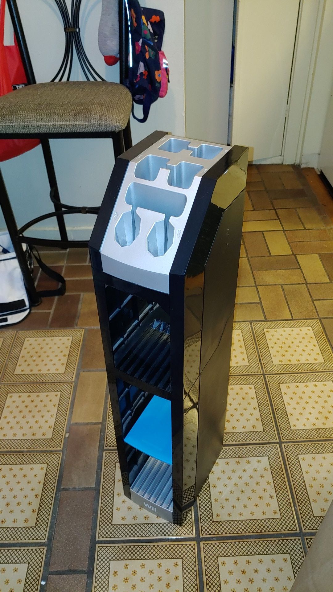 Nintendo Wii Tower Stand FREE Storage For Console, Wiimotes, & Games