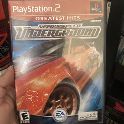 Need For Speed Underground PlayStation 2 (read The Description)
