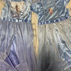 2 Frozen Dresses Size 8 And  10-12