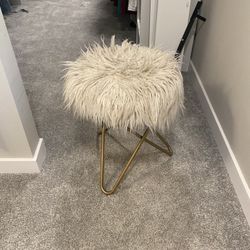 Faux Fur Stool 