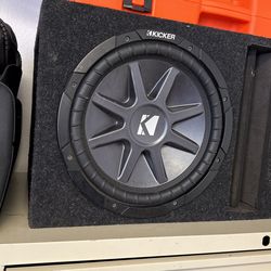 Pair Of 12 Inch Kicker Subwoofer Speakers With Box