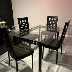 Dining Table & Leather Chair 