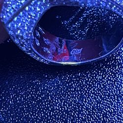 GLD Star Ring , White gold Plated , (Moissanite)