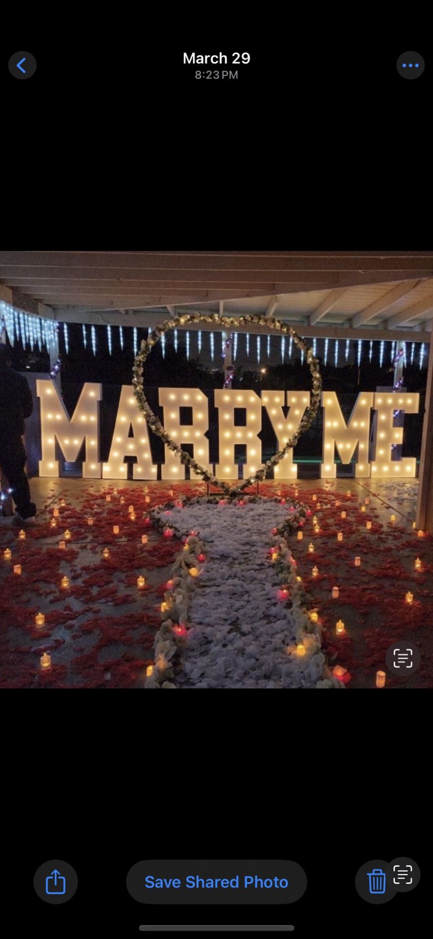 Marry Me Giant Sign