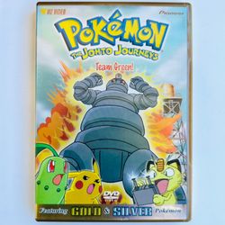 Pokemon The Johto Journeys Team Green! DVD Featuring Gold And Silver Pokémon Gold Case Out Of Print