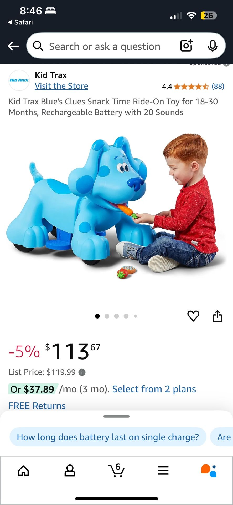 Blues Clues Ride On Toy