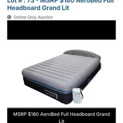 Aero Bed Headboard Grant Lit 18 Inch Height