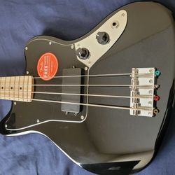 Fender Squier Affinity Jaguar H Electric Bass Guitar | Black