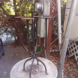 Wrought Iron Candle Fixture 