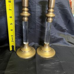 Brads and Lucite Candle Holders