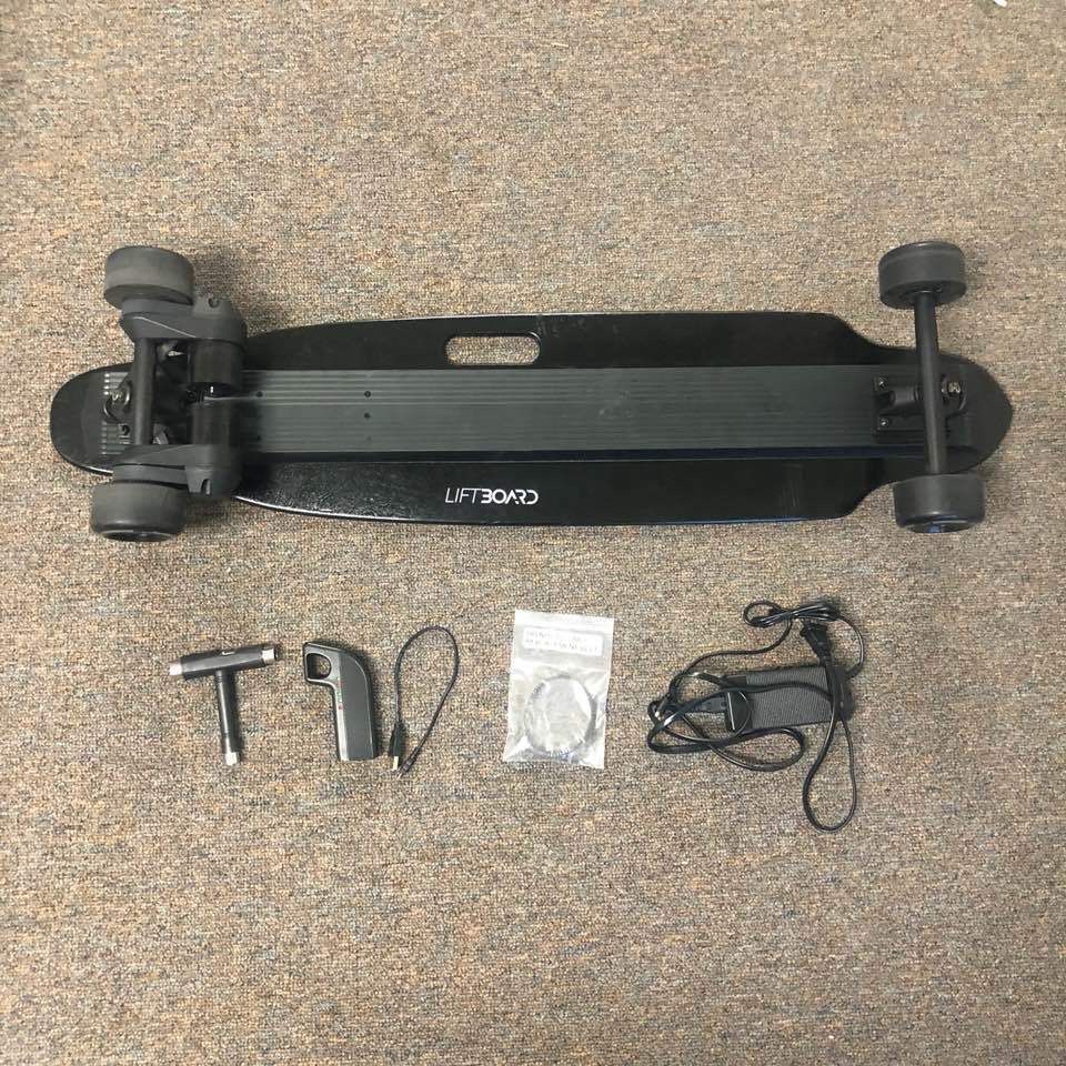 LiftBoard Dual Motor Electric Skateboard 1800 watts Belt Driven Black