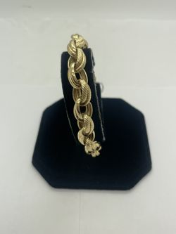 FASHION BRACELET 14KT YG, 8” LENGHT, 12.2 GRAMS 