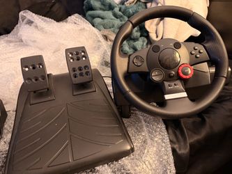 Logitech steering wheel and pedal