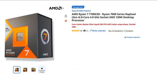 7700x3d + B650e Mobo + 240 CPU AIO Cooler