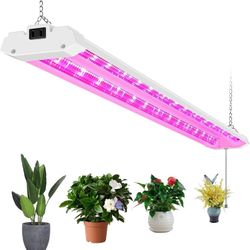 ANTLUX 4ft LED Grow Lights 50W Full Spectrum Integrated Growing Lamp Fixtures for Greenhouse Hydroponic Indoor Plant Seedling Veg and Flower, Plug in,