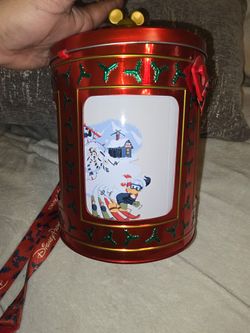 Disney Parks Christmas Holiday Popcorn Tin