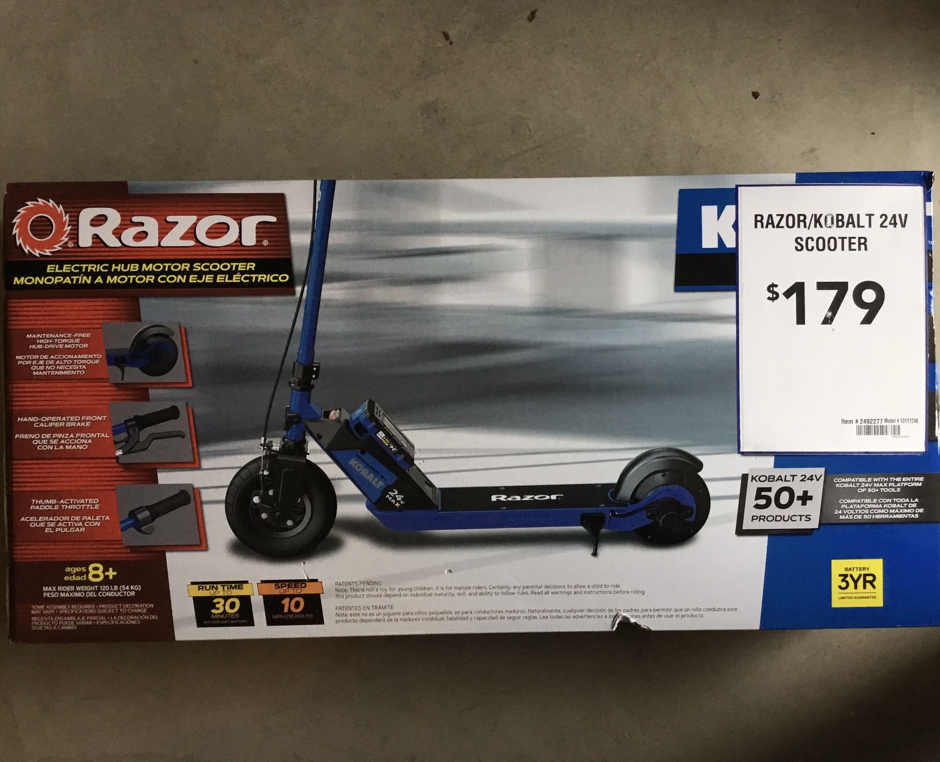 Razor Kobalt 24V Electric Scooter. Brand New