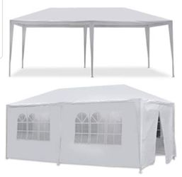 10x20 White Outdoor Gazebo Canopy Tent Party Wedding Removable Walls Yard Event
