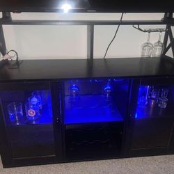 Bar Cabinet With LED Lights