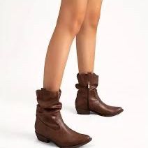 MaxMuxun Women's 11 Western Cowgirl Boots with Low Heel Ankle Pointed Toe 