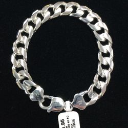 8” Silver Cuban Bracelet 40.5g