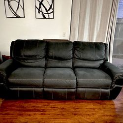 Leather Reclining Sofa (electric)