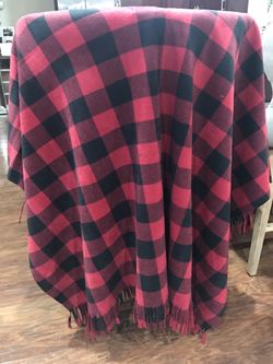 Plaid Poncho