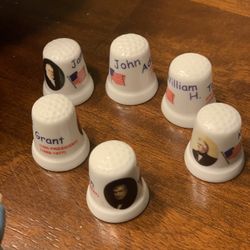 6 President Thimbles Vintage 