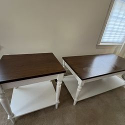 Matching Wooden Side Table and Coffee Table
