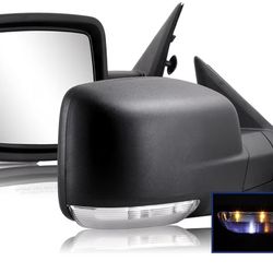 Side Mirror Compatible with Towing Mirror 2009-2018 Dodge Ram 1-2018 Dodge Ram 2 with Power Heated Turn Signal temperature sensor Manu