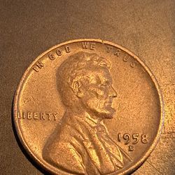 Unique 1958 D. BRN Lincoln Penny ERRORS 