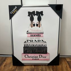 Designer Luxury Fashion Brands Stack Art Wall Canvas Decor