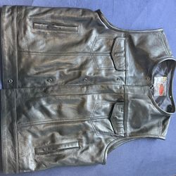Leather Vest 2XL