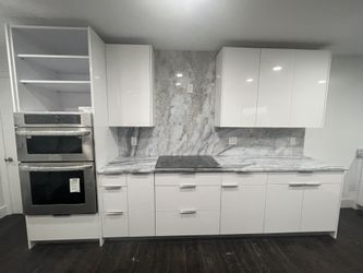 White Glossy Cabinets 