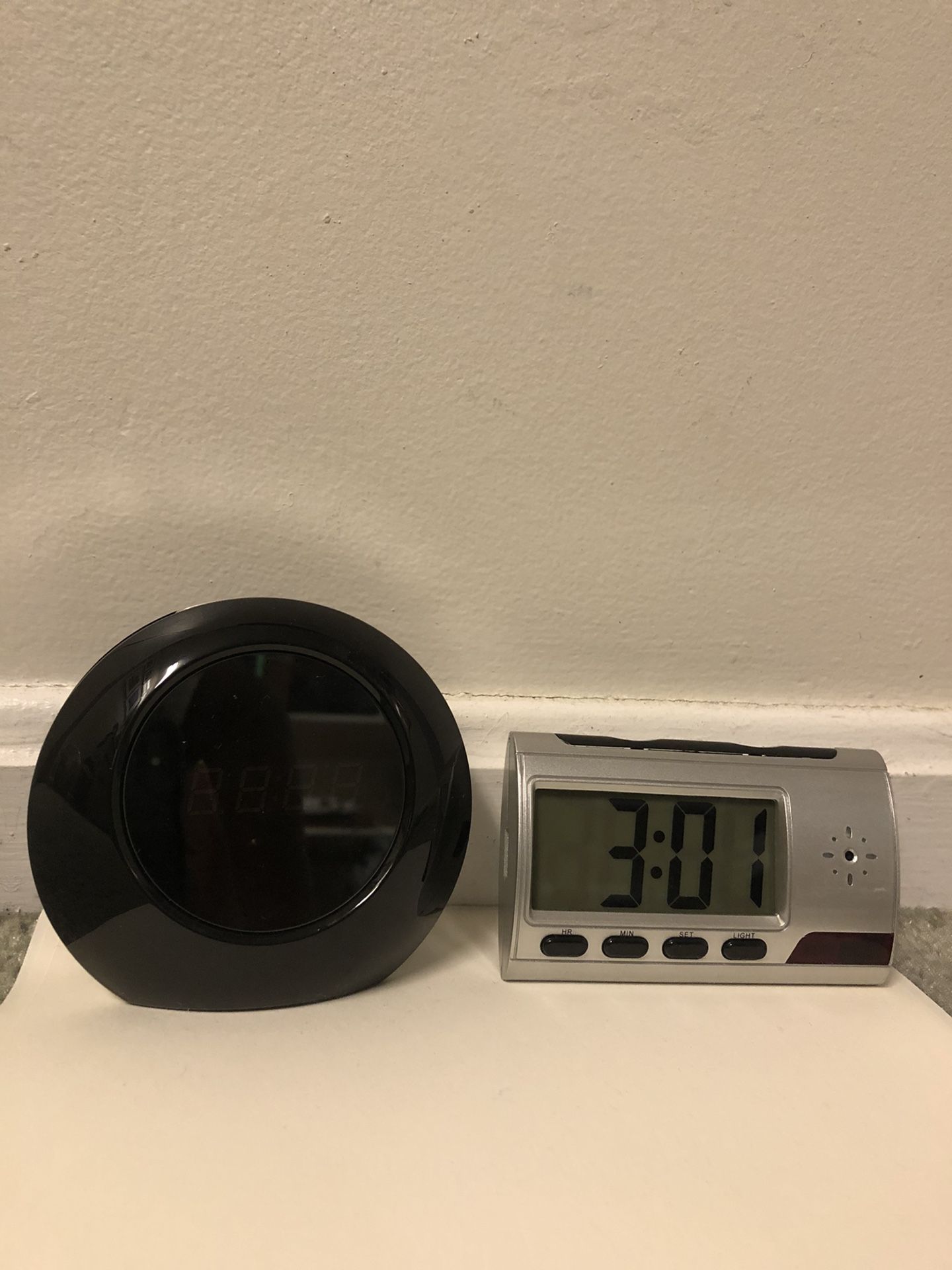 TWO (2) ALARM CLOCK SPY CAMERAS