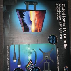 TV WALL MOUNT WITH LED LIGHT 