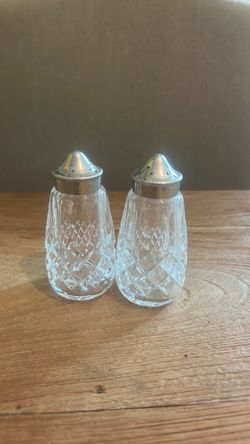 Waterford salt and pepper shakers